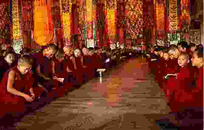 A Tibetan Monk Praying In A Monastery Abode Of The Gods: Tales Of Trekking In Nepal